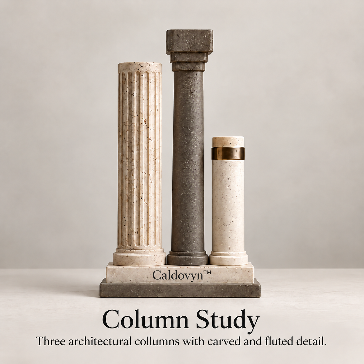 Caldovyn™ Column Study – Classical Architectural Column Wall Sculpture