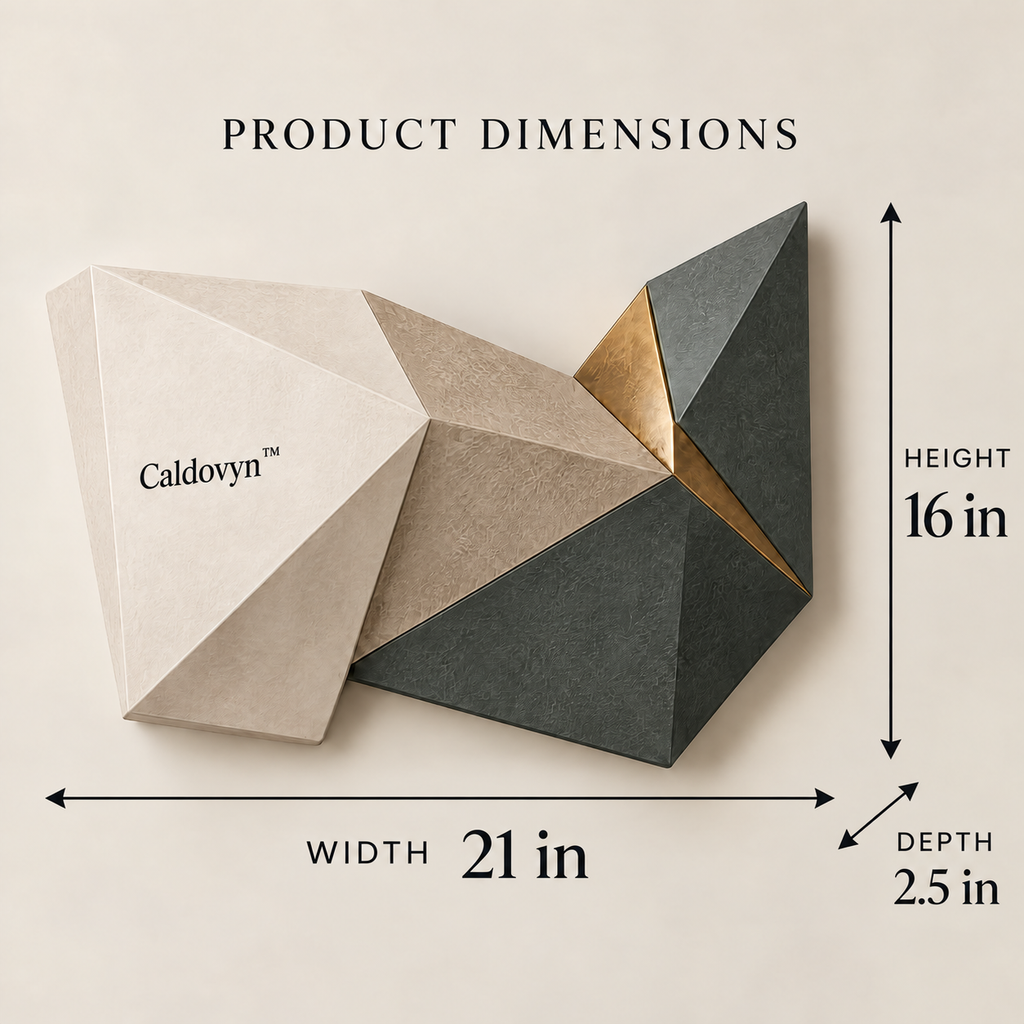 Caldovyn™ Folded Plane – Geometric Relief Wall Sculpture