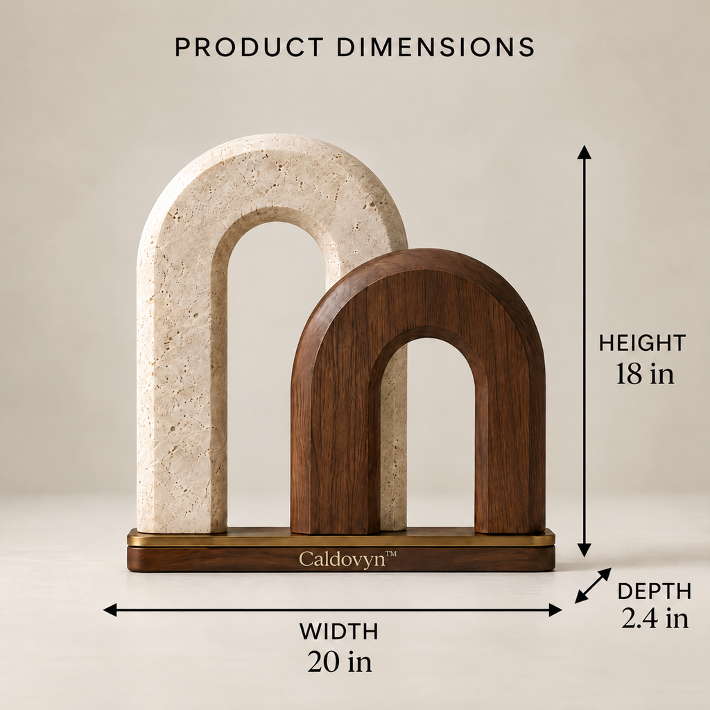 Caldovyn™ Twin Arch Composition – Layered Architectural Arch Sculpture