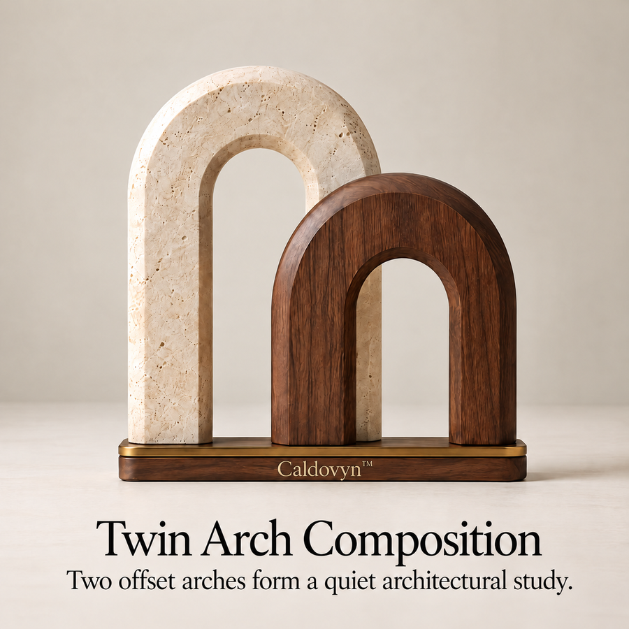 Caldovyn™ Twin Arch Composition – Layered Architectural Arch Sculpture
