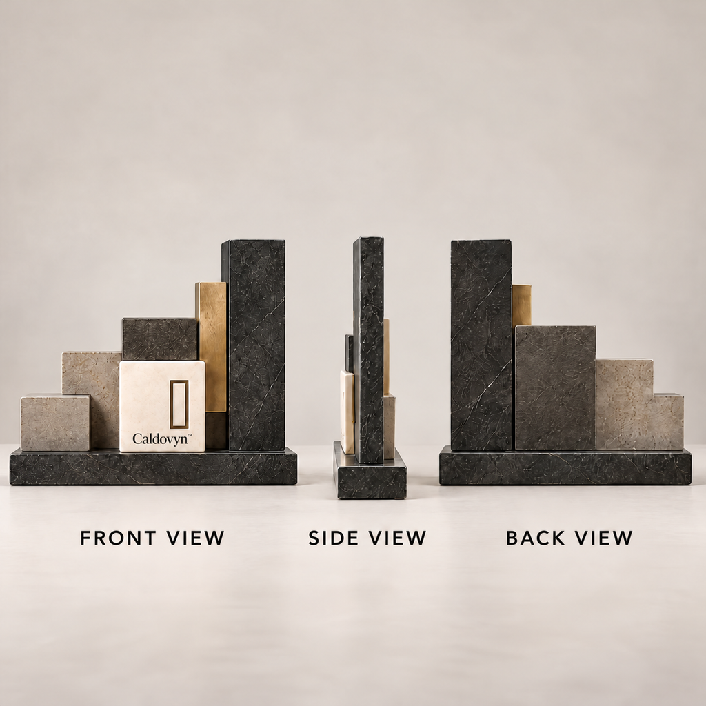Caldovyn™ Cornerstone Relief – Layered Geometric Architectural Sculpture