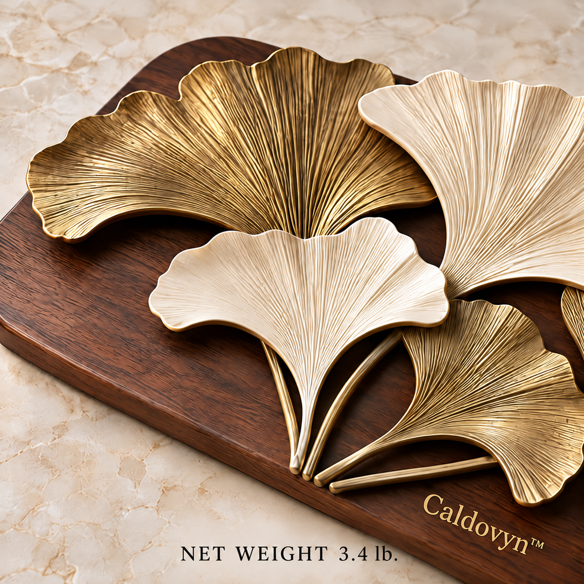 Caldovyn™ Ginkgo Reverie – Sculptural Ginkgo Leaf Wall Art