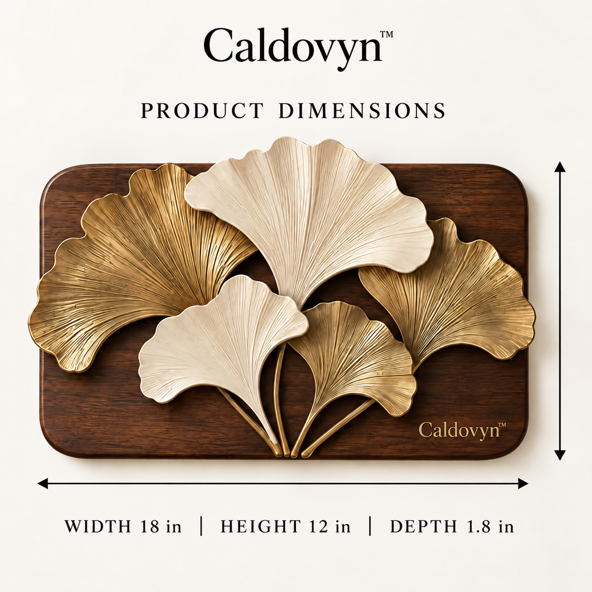 Caldovyn™ Ginkgo Reverie – Sculptural Ginkgo Leaf Wall Art