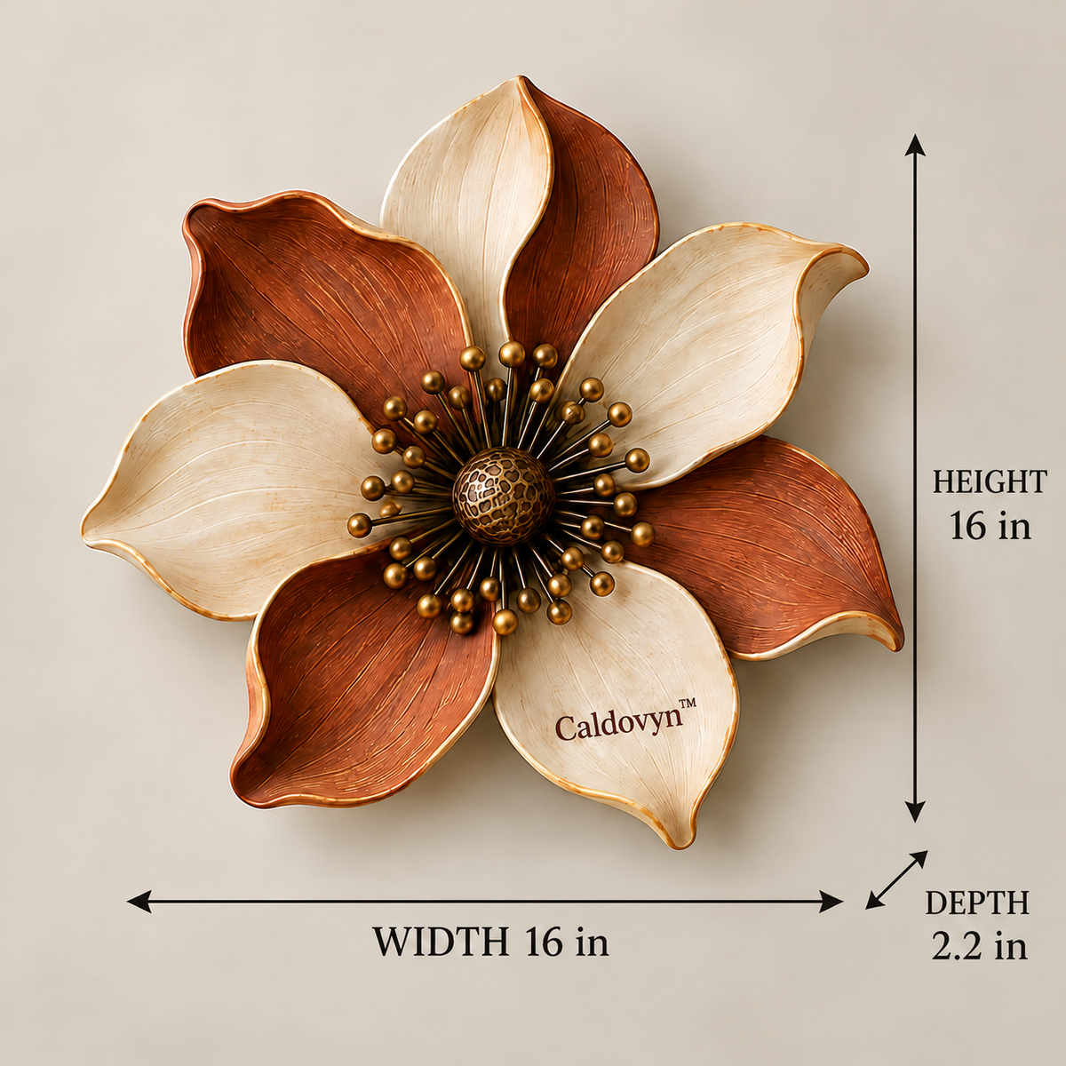 Caldovyn™ Petal Nocturne – Sculptural Floral Wall Art