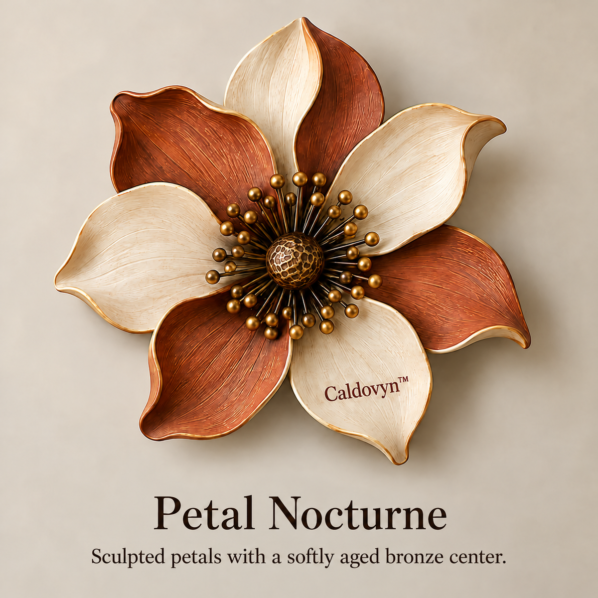 Caldovyn™ Petal Nocturne – Sculptural Floral Wall Art