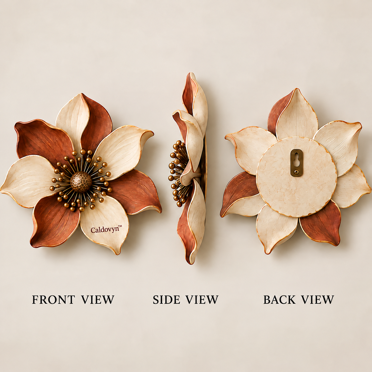 Caldovyn™ Petal Nocturne – Sculptural Floral Wall Art