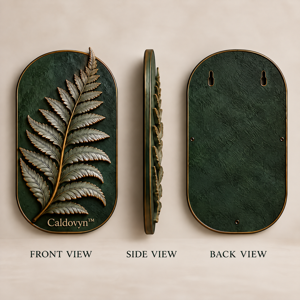 Caldovyn™ Fern After Rain – Sculptural Fern Frond Wall Art