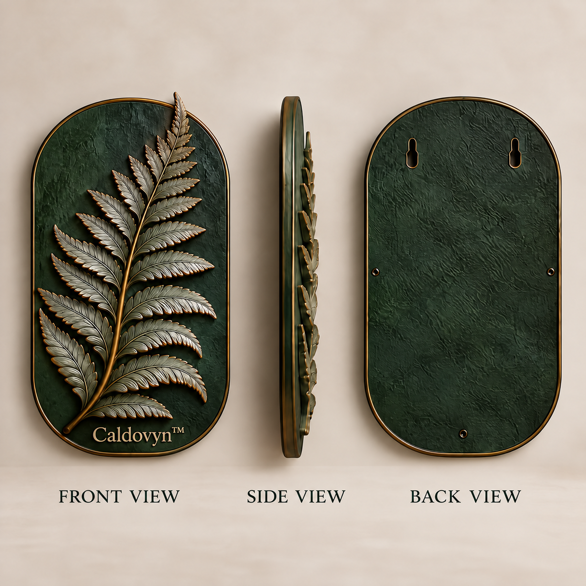 Caldovyn™ Fern After Rain – Sculptural Fern Frond Wall Art