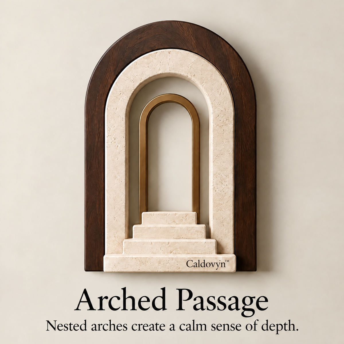 Caldovyn™ Arched Passage – Nested Arch Architectural Wall Sculpture