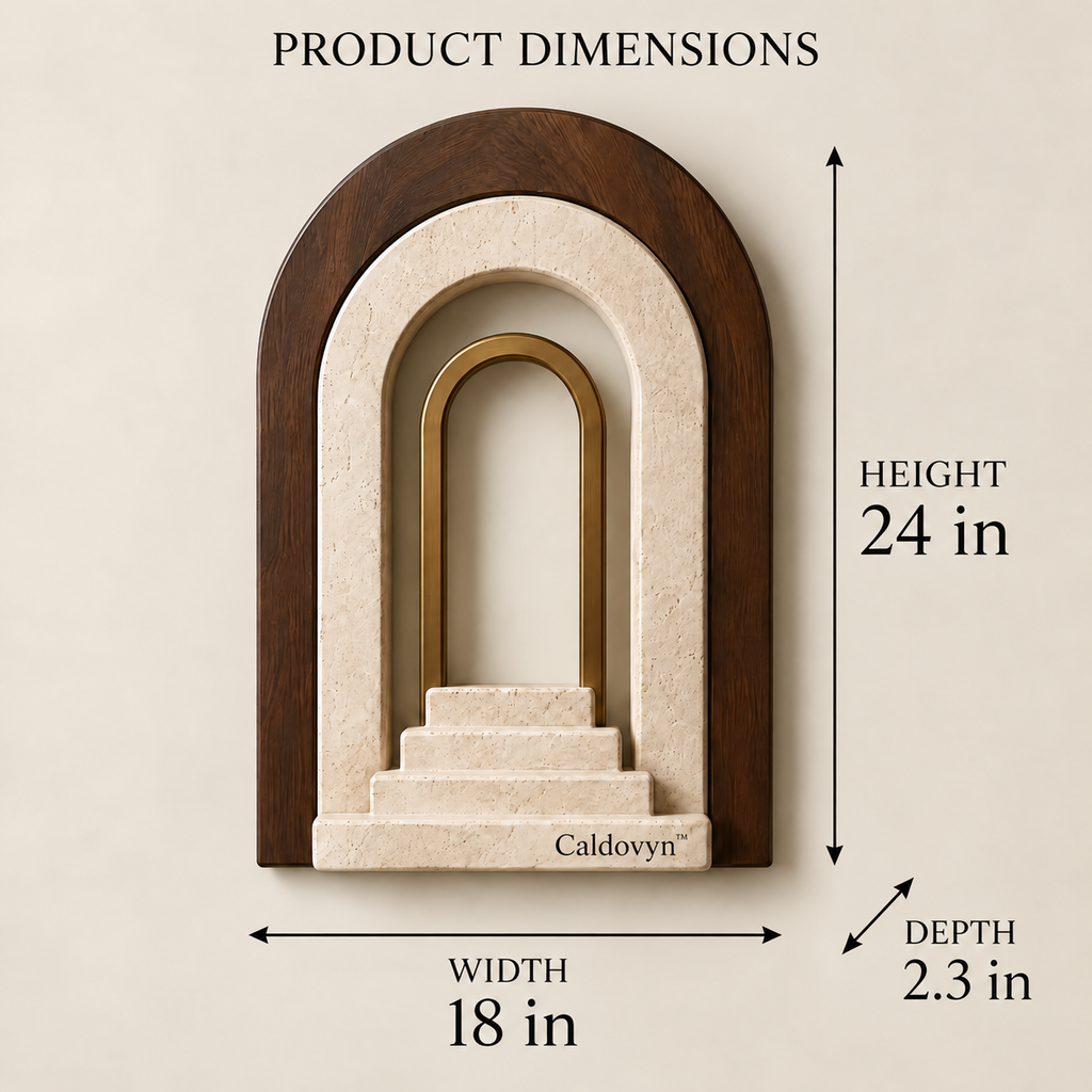 Caldovyn™ Arched Passage – Nested Arch Architectural Wall Sculpture