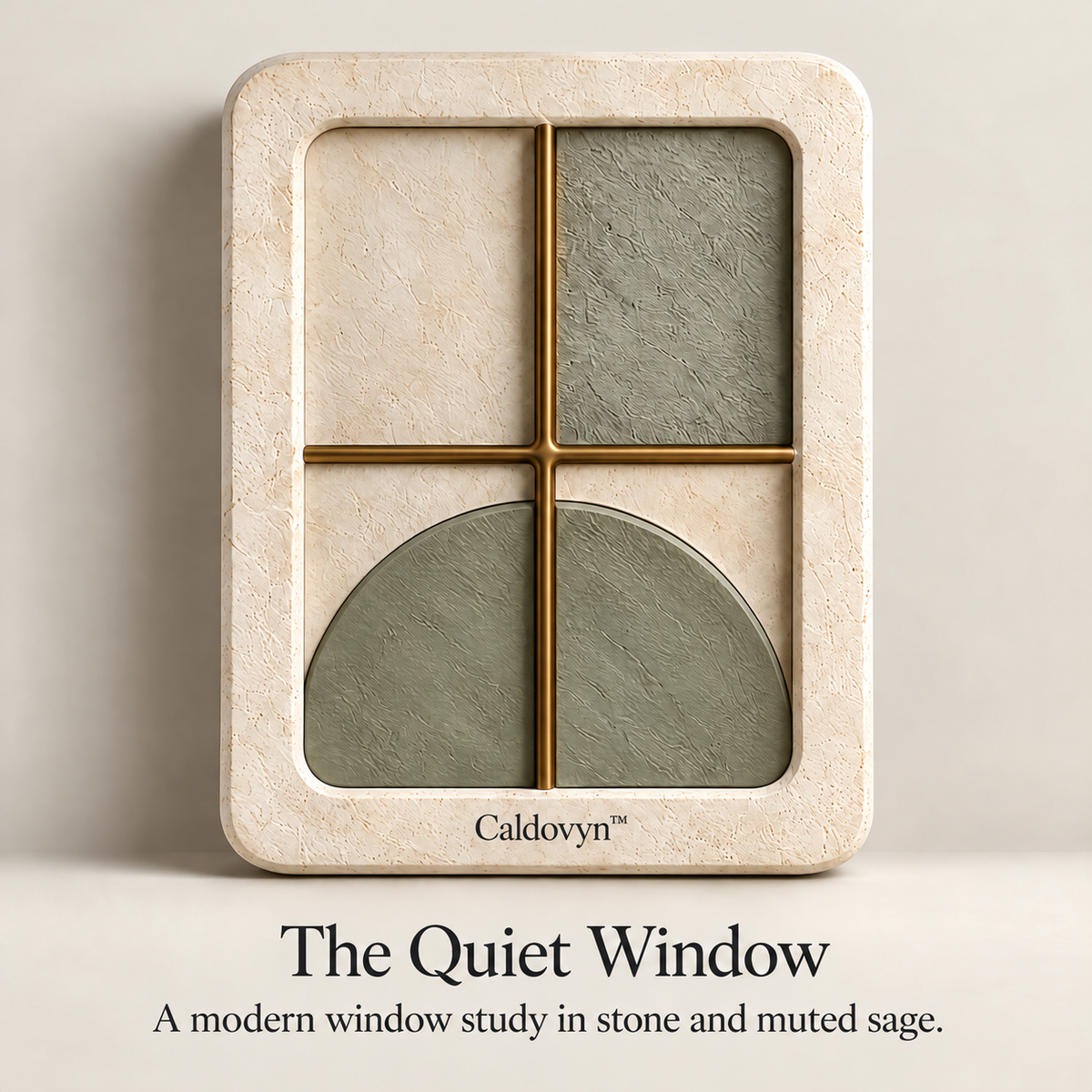 Caldovyn™ The Quiet Window – Architectural Botanical Wall Sculpture